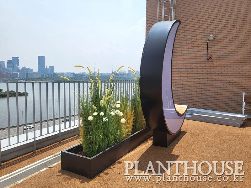 갈대 화단 연출