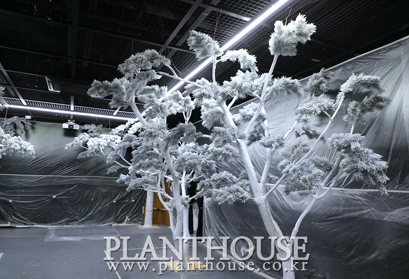 겨울 인조소나무 제작