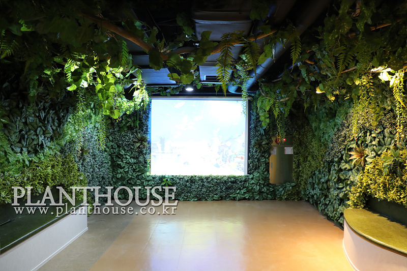 수족관 벽면녹화 연출